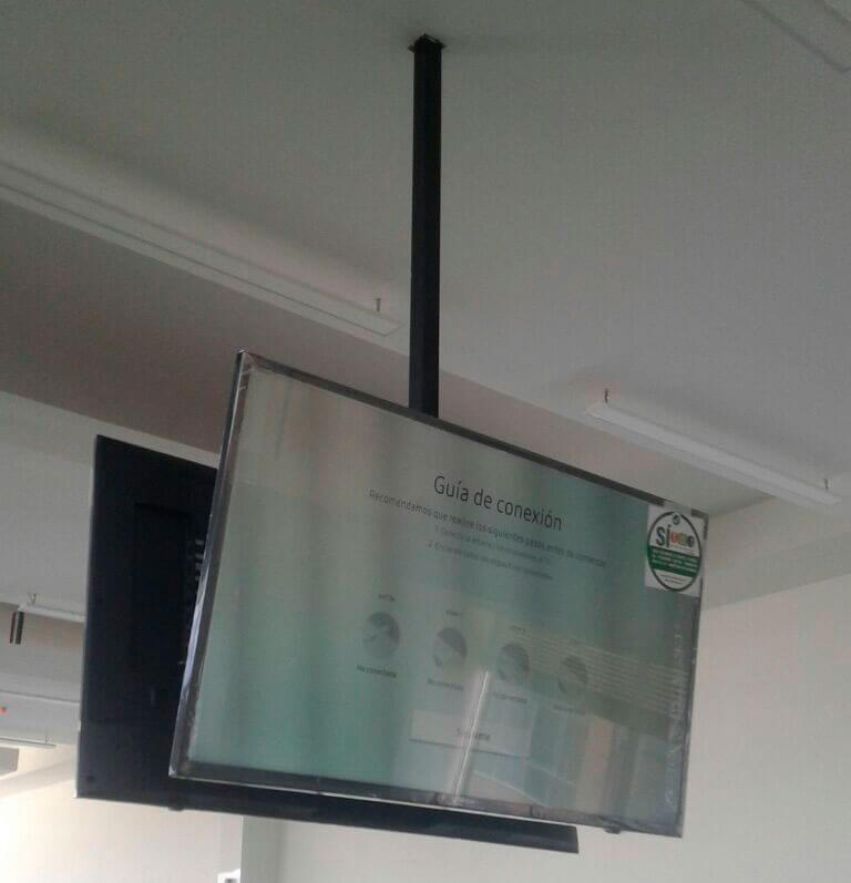 Soporte de techo para dos televisores instalados en Bogota Soporte de techo para dos televisores instalados en Bogota